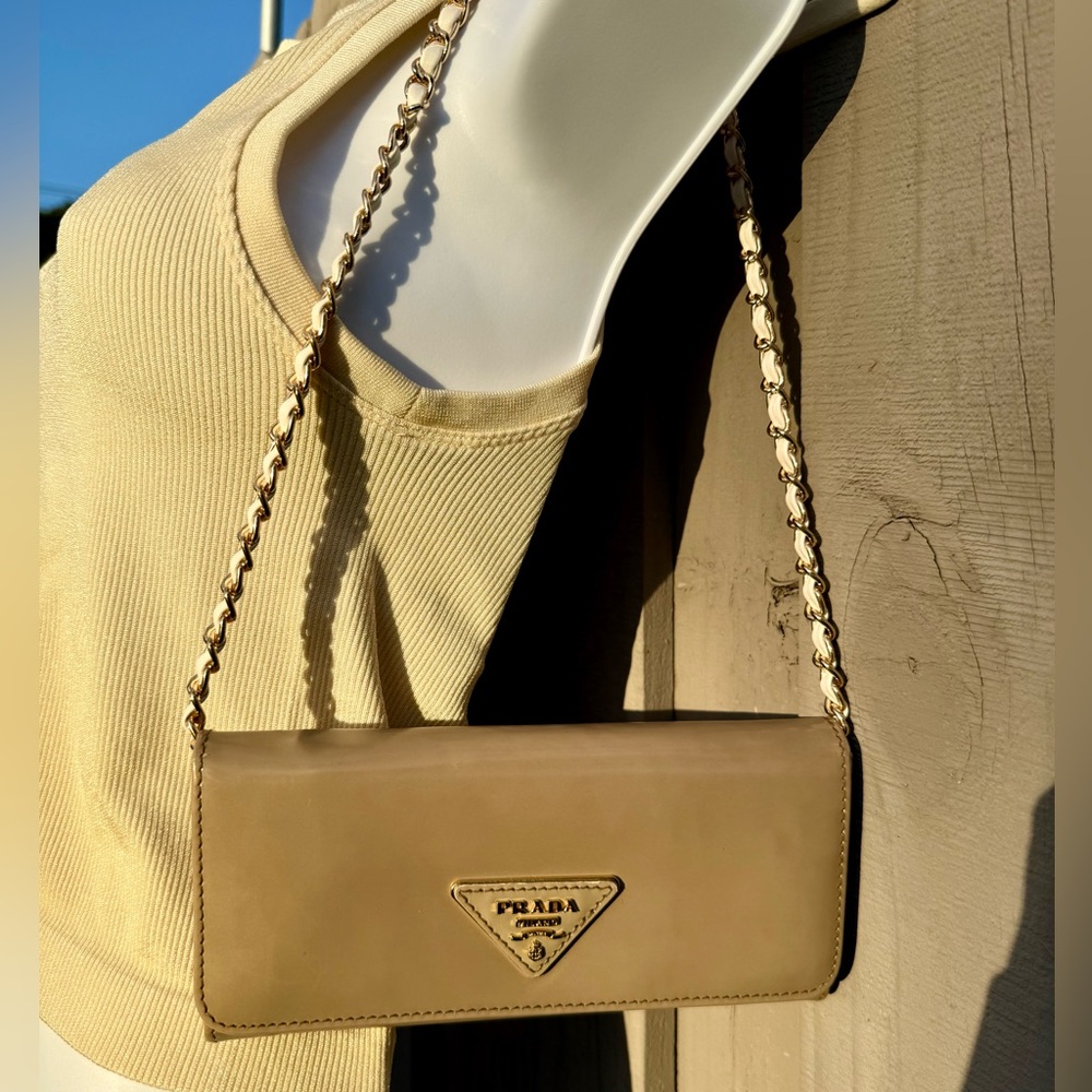 Prada Beige Leather Wallet